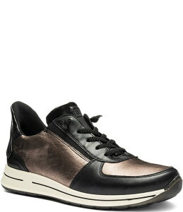 �A�� ���f�B�[�X �V���[�Y �X�j�[�J�[ ���U�[ ara Ovation Leather Sneakers Black/Cashmere �u���b�N