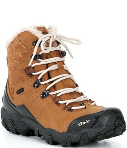�I�{�Y ���f�B�[�X �V���[�Y �u�[�c�E���C���u�[�c Oboz Women's Bridger 7 Mid Insulated B-DRY Waterproof Hiker Booties Cashew