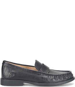�{�[�� ���f�B�[�X �V���[�Y �p���v�X ���U�[ ���[�t�@�[ Born Maris Leather Penny Loafers Black �u���b�N