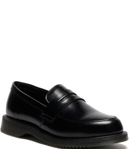 hN^[}[` fB[X V[Y Xb|E[t@[ U[ Dr. Martens Women's Temara Smooth Leather Penny Loafers Black ubN