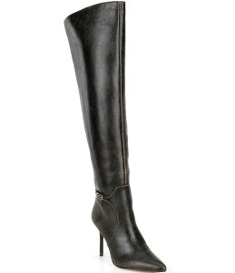 �W�����r�j ���f�B�[�X �V���[�Y �u�[�c�E���C���u�[�c ���U�[ Gianni Bini Kemba Distressed Leather Over the Knee Stiletto Boots Brown �u���E��