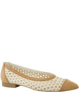 �|�[���E�O���[�� ���f�B�[�X �V���[�Y �p���v�X�G�[�h �L���b�v Paul Green Daisy Wovenubuck Suede Pointed Cap Toe Ballet Flatsisal