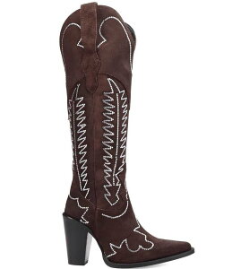 �f�B���S ���f�B�[�X �V���[�Y �u�[�c�E���C���u�[�c �X�G�[�h Dingo Double Take Suede Rhinestone Western Boots Brown �u���E��