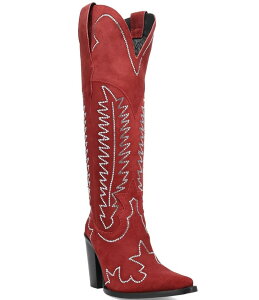�f�B���S ���f�B�[�X �V���[�Y �u�[�c�E���C���u�[�c �X�G�[�h Dingo Double Take Suede Rhinestone Western Boots Red ���b�h