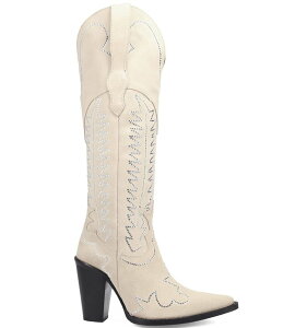 fBS fB[X V[Y u[cECu[c XG[h Dingo Double Take Suede Rhinestone Western Boots White zCg