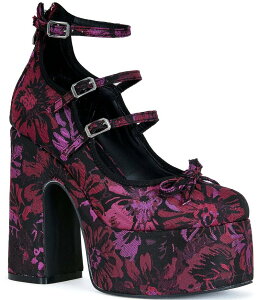 AUA  fB[X V[Y q[ t[ vbgtH[ AN t[ Azalea Wang Sprout Floral Ankle Straplatform Bow Pumps Red Multi bh