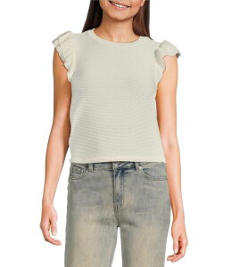 ���A���A ���f�B�[�X �g�b�v�X �V���c �N���[�l�b�N �t���� Moa Moa Crewneck Ruffle Short Sleeve Top Off White �I�t�z���C�g