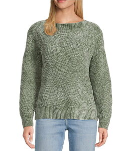 �g�b�~�[�o�n�} ���f�B�[�X �A�E�^�[ �j�b�g�E�Z�[�^�[ Tommy Bahama Luna Chenille Boat Neck Long Sleeve Pullover Sweater Seagrass
