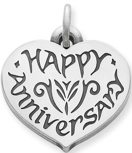 �W�F�[���Y �G�C�����[ ���f�B�[�X �A�N�Z�T���[ �l�b�N���X�E�`���[�J�[�E�y���_���g�g�b�v James Avery Jewelry Happy Anniversary Charm Silver �V���o�[