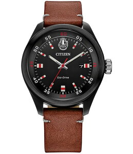 V`Y fB[X ANZT[ rv U[ Citizen Men'star Wars Collection Chewbacca Three Hand Brown Leather Strap Watch Brown uE