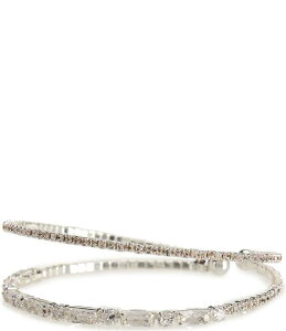 �Z�U���k ���f�B�[�X �A�N�Z�T���[ �u���X���b�g�E�o���O���E�A���N���b�g Cezanne Floating Double Row Cuff Bracelet Silver/Crystal �V���o�[