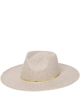 TfBGSnbg fB[X ANZT[ Xq San Diego Hat Company Gold Chained Flat Brim Fedora Hat Oatmeal I[g~[