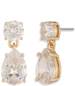 WoV[ fB[X ANZT[ sAXECO Givenchy Gold Tone Crystal CZ Pear Double Drop Earrings Gold/Crystal S[h
