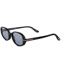 gEtH[h fB[X ANZT[ TOXEACEFA TOM FORD Women's Iggy 49mm Oval Sunglasseshiny Black/Smoke ubN