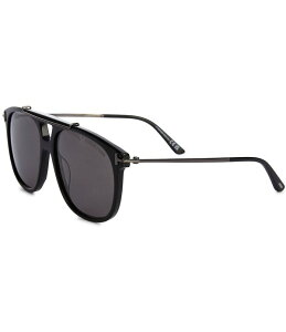 gEtH[h fB[X ANZT[ TOXEACEFA TOM FORD Unisex Sam 58mm Navigator Sunglasseshiny Black/Shiny Gunmetal ubN