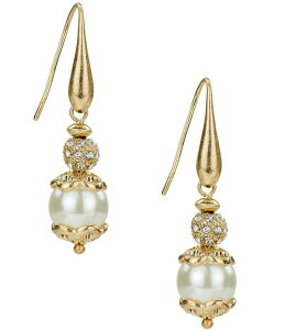 pgVAiV fB[X ANZT[ sAXECO Patricia Nash Pearl Wire Drop Earrings Worn Gold S[h