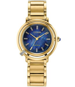 �V�`�Y�� ���f�B�[�X �A�N�Z�T���[ �r���v T�V���c Citizen Women's Eco-Drive L Arcly Three Hand Stainlessteel Bracelet Watch Blue/Gold �u���[