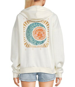 LV[ fB[X AE^[ p[J[EXEFbg t[X OtBbN Roxy Evening Lineup Graphic Full Zip Fleece Hoodiegret