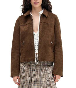 A[oAEgtBb^[Y fB[X AE^[ WPbgEu] XG[h BDG Urban Outfitters Faux-Suede Jacket Brown uE