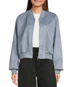 _u[ fB[X AE^[ WPbgEu] XG[h Double Zero Suede Collared Full Zip Bomber Jacket Slate Blue X[g