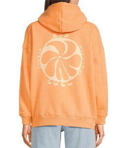 ���b�v�J�[�� ���f�B�[�X �A�E�^�[ �p�[�J�[�E�X�E�F�b�g �t���[�X Rip Curl Shore Break Heritage Long Sleeve Peached Fleece Hoodie Dusty Orange �I�����W