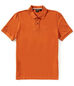 �q���[�S�{�X �����Y �g�b�v�X �V���c �R�b�g�� Hugo Boss Pallas Pima Cotton Short Sleeve Polo Shirt New Dark Orange �I�����W