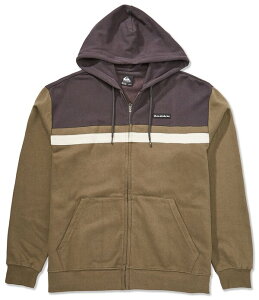 �N�C�b�N�V���o�[ �����Y �A�E�^�[ �W���P�b�g�E�u���]�� �t���[�X �p�[�J�[ Quiksilver Surf Long Sleeve Color Blocked Striped Fleece Hoodie Grape Leaf �O���[�v