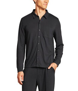 �x�A�t�b�g�h���[���X �����Y �g�b�v�X �V���c Barefoot Dreams Malibu CollectionR Triblend Button Front Shirt Black �u���b�N