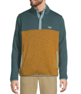 �G���G���r�[�� �����Y �A�E�^�[ �j�b�g�E�Z�[�^�[ �t���[�X L.L.Bean Color Block Sweater Fleece Pulloverangley Blue/Dark Bronze �u���[