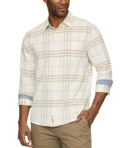 �t���b�O �A���h �A���Z�� �����Y �g�b�v�X �V���c �R�[�f�����C �v���X�T�C�Y Flag and Anthem Greely Plaid Plush Corduroy Long Sleeve Shirt Cream/Brown �N���[��