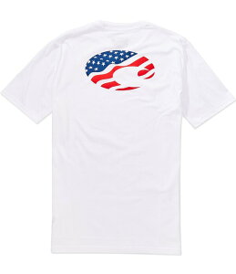 �R�X�^ �����Y �g�b�v�X �V���c Costa Camo Wave Short Sleeve T-Shirt White �z���C�g