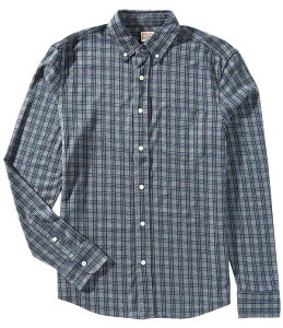 �t�@���e�B �����Y �g�b�v�X �V���c �j�b�g Faherty Coastline Knit Long Sleeve Woven Check Shirt Ocean Grey Check �O���[