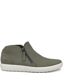 GR[ fB[X V[Y Xj[J[ u[c ECCO Women'soft 7 Nubuck Low Zip Sneaker Bootiesmokey Olive I[u