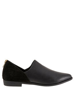 uGm fB[X V[Y Xb|E[t@[ XG[h U[ Bueno Beau Leather and Suede Back Zip Loafers Black ubN