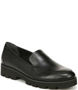 oCIjbN fB[X V[Y Xb|E[t@[ vbgtH[ U[ Vionic Kensley Leather Slip-On Lug Sole Platform Loafers Black ubN