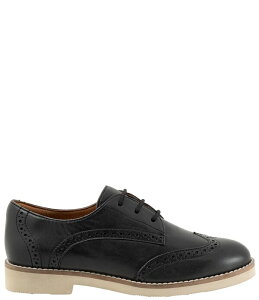 �\�t�g�E�H�[�N ���f�B�[�X �V���[�Y �I�b�N�X�t�H�[�h �u���[�O ���U�[ SoftWalk Women's Willet Leather Brogue Detail Oxfords Black �u���b�N