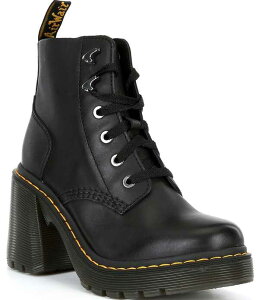 hN^[}[` fB[X V[Y u[cECu[c [X U[ Dr. Martens Jesy Sendaleather Lace Up Booties Black ubN
