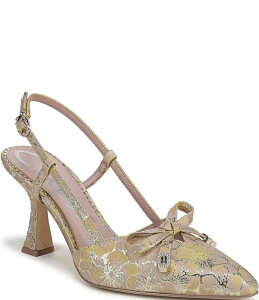 �T���G�f���}�� ���f�B�[�X �V���[�Y �q�[�� �t�����[�� �t�����[ Circus NY by Sam Edelman Monica Floral Bow Detail Slingback Dress Pumps Ballet Blush �u���b�V��