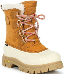 �\���� ���f�B�[�X �V���[�Y �u�[�c�E���C���u�[�c Sorel Women's Caribou Horizon GTX Waterproof Winter Boots Canyon Gold/Honey White �z���C�g