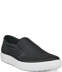 GR[ Y V[Y Xb|E[t@[ Xj[J[ U[ ECCO Men'soft 60 Pebbled Leather Slip On Sneakers Black ubN