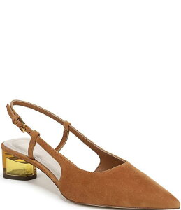 �t�����R�T���g ���f�B�[�X �V���[�Y �q�[�� �X�G�[�h Sarto by Franco Sarto Amelie Suede Slingback Clear Heel Pumpsaddle