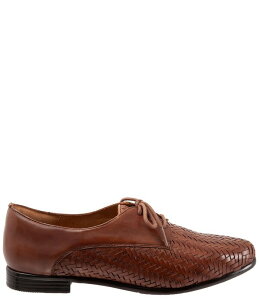 gb^[Y fB[X V[Y IbNXtH[h [X U[ Trotters Lizzie Herringbone Woven Leather Lace Up Dress Oxfords Brown uE