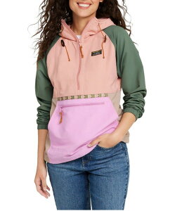 �G���G���r�[�� ���f�B�[�X �A�E�^�[ �W���P�b�g�E�u���]�� L.L.Bean Mountain Classicolor Block Anorak Jacket Adobe Rose/Crocus