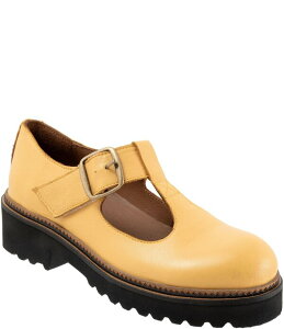 uGm fB[X V[Y IbNXtH[h vbgtH[ U[ Bueno Abigaileather T-Strap Mary Jane Platform Oxfords Mustard }X^[h