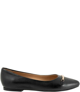 �g���b�^�[�Y ���f�B�[�X �V���[�Y �p���v�X ���U�[ Trotters Everly Leather Pointed Toe Flats Black �u���b�N
