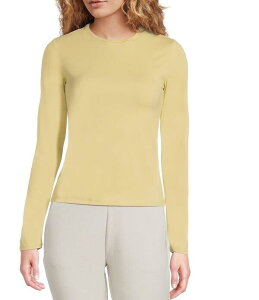 ���[�k ���f�B�[�X �g�b�v�X �V���c �N���[�l�b�N RHONE Ultimate Layer Crew Neck Long Sleeve Top Golden Flax