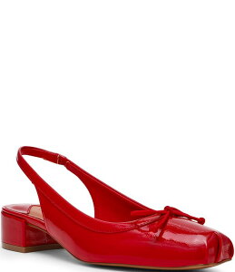 XeB[u }f fB[X V[Y q[ Steve Madden Loved Crinkle Patent Bow Slingback Pumps Red bh