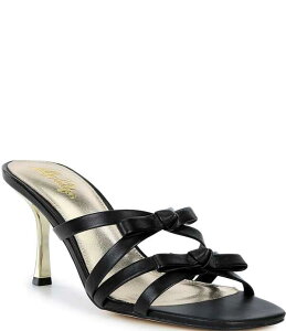 �����[�s�����b�c�@�[ ���f�B�[�X �V���[�Y �T���_�� ���U�[ Lilly Pulitzer Wanda Leather Double Bow Dresslide Sandals Noir
