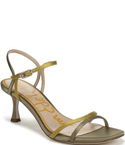 �T���G�f���}�� ���f�B�[�X �V���[�Y �T���_�� �T�e�� Sam Edelman Presley Luxe Satin Strappy Dressandals Light Olive Multi �I���[�u
