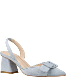 y[_ fB[X V[Y q[ XG[h Pelle Moda Imia Suede Slingback Dress Pumps Dusty Blue u[
